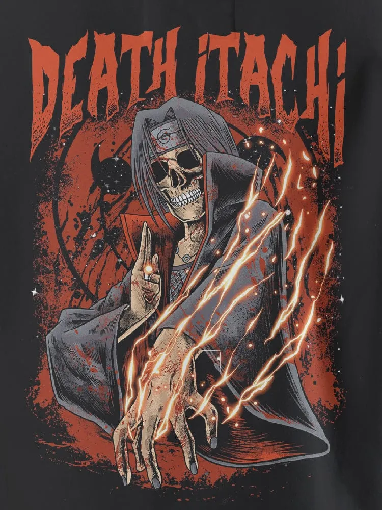 Naruto Death Itachi Hoodie - 100% Cotton, Graphic Street-Style Anime Apparel