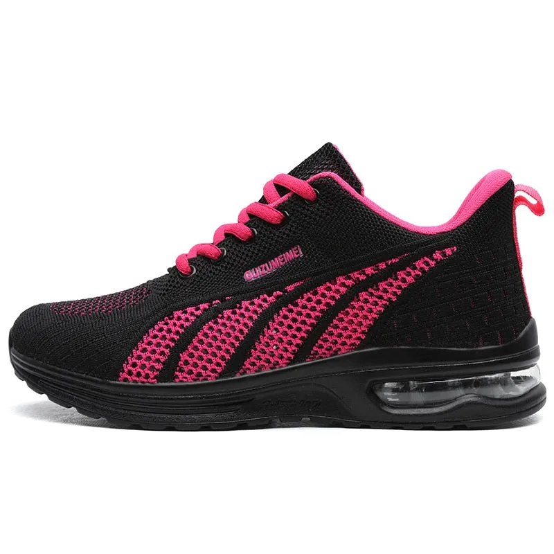 New Running Shoes Ladies Breathable Sneakers Summer Light Mesh Air Cushion Women&#39;s Sports Shoes Outdoor Lace Up Training Shoes