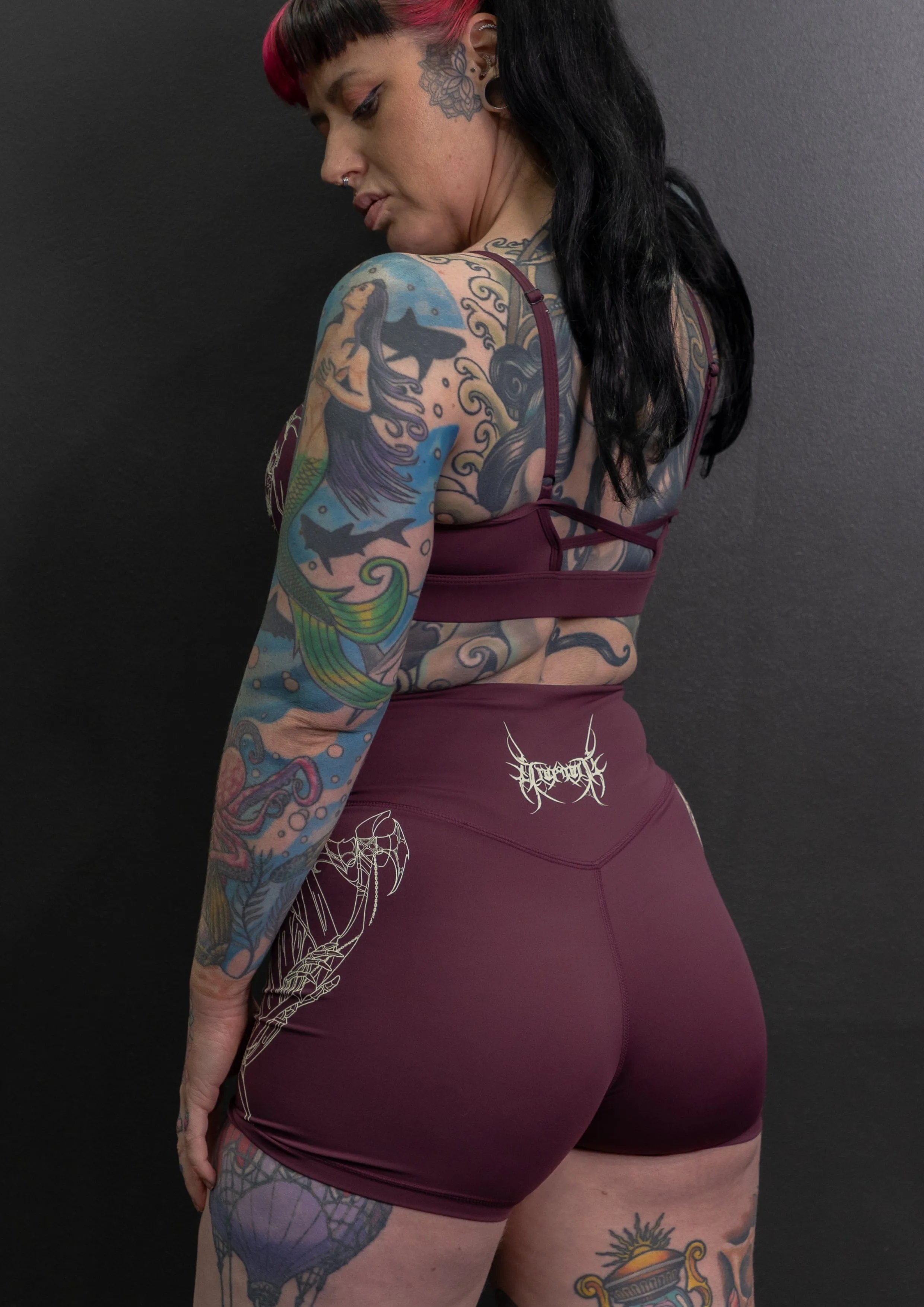 Plum Reaper Mini Shorts