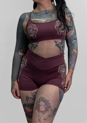 Plum Reaper Mini Shorts