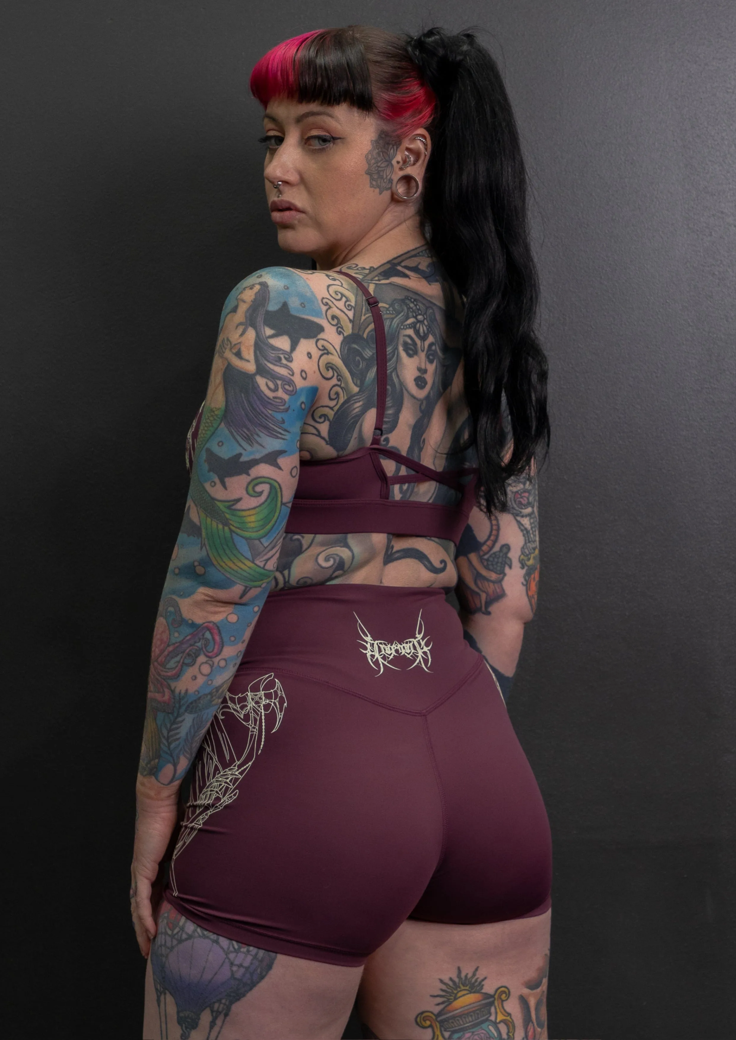 Plum Reaper Mini Shorts