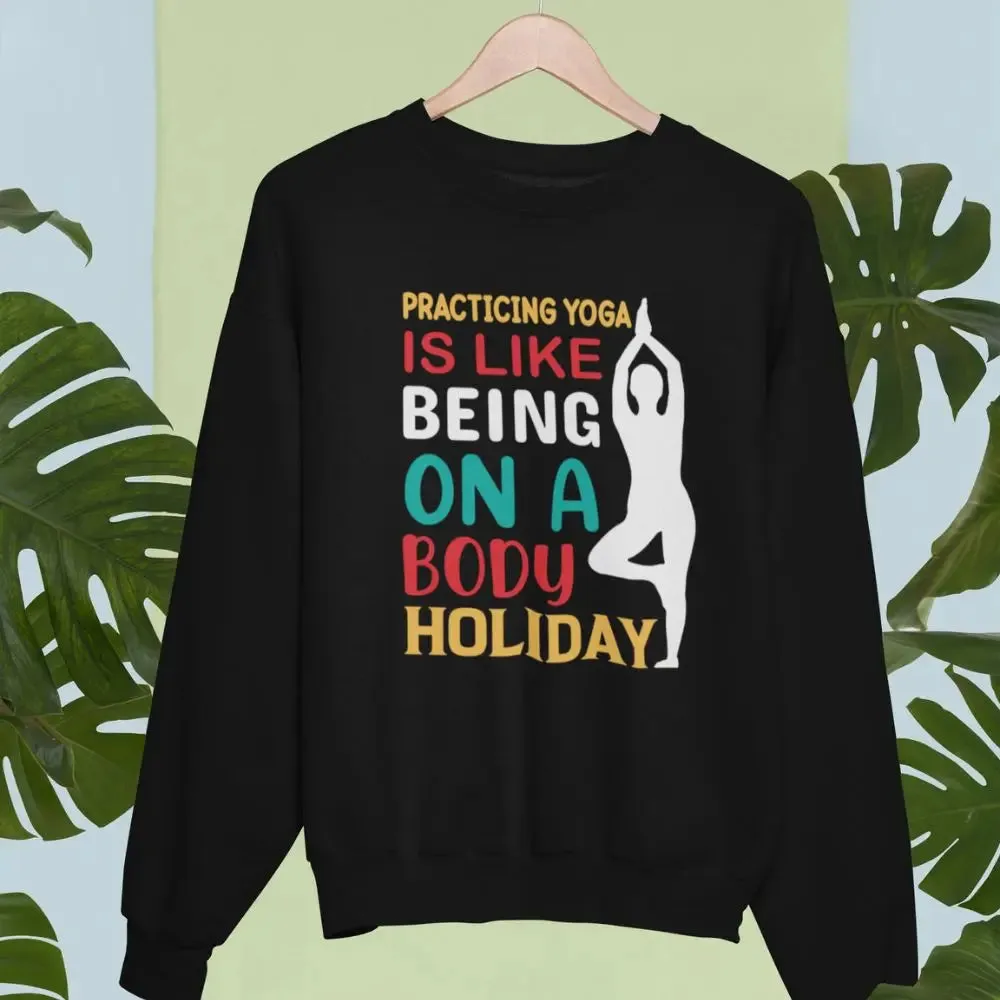 Practicing Yoga Unisex Sweatshirt