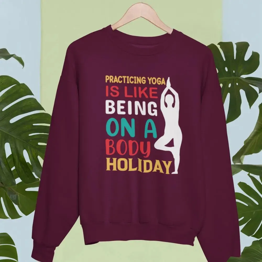 Practicing Yoga Unisex Sweatshirt