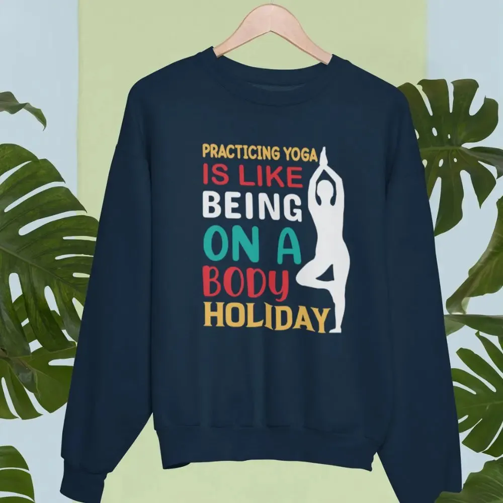Practicing Yoga Unisex Sweatshirt