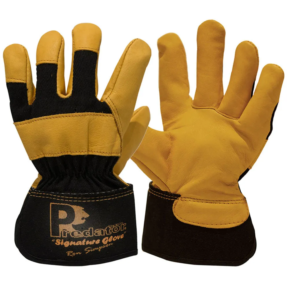 Predator Signature Gold Hide Rigger Work Gloves