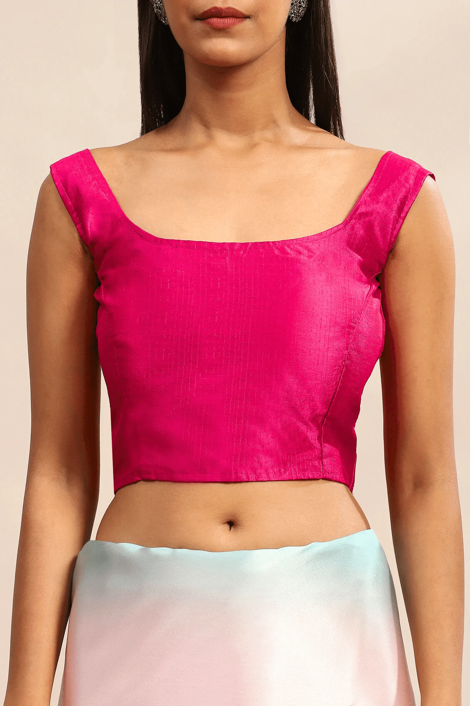 Readymade Plain Blouse- Pink