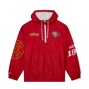 SAN FRANCISCO 49ERS MEN'S TEAM OG FAITHFUL TO THE BAY ANORAK PULLOVER WINDBREAKER