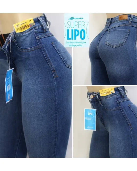 Sawary Faja-Jeans mit hoher Taille und Super-Lipo-Spandex