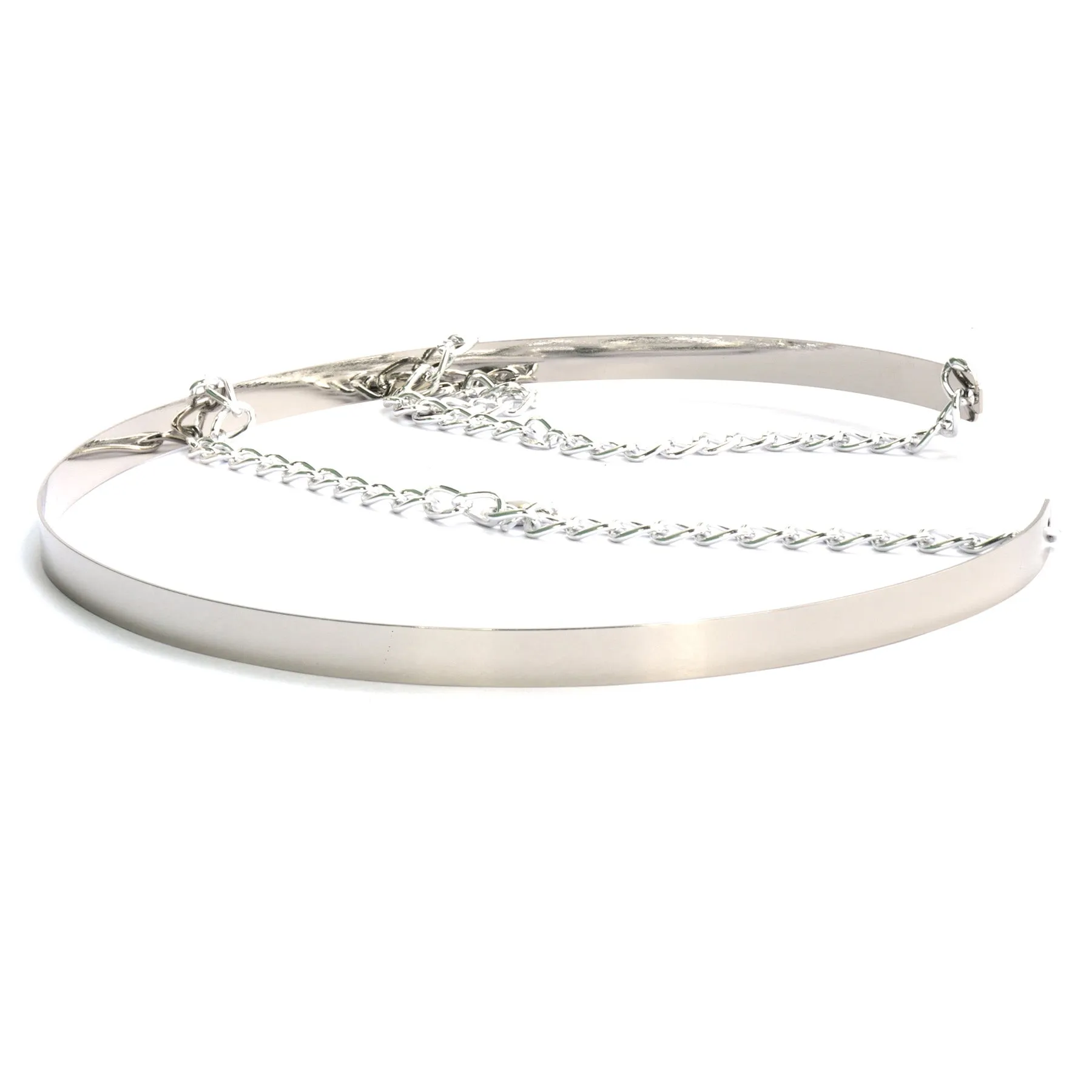 Silver Metallic Chain Belt
