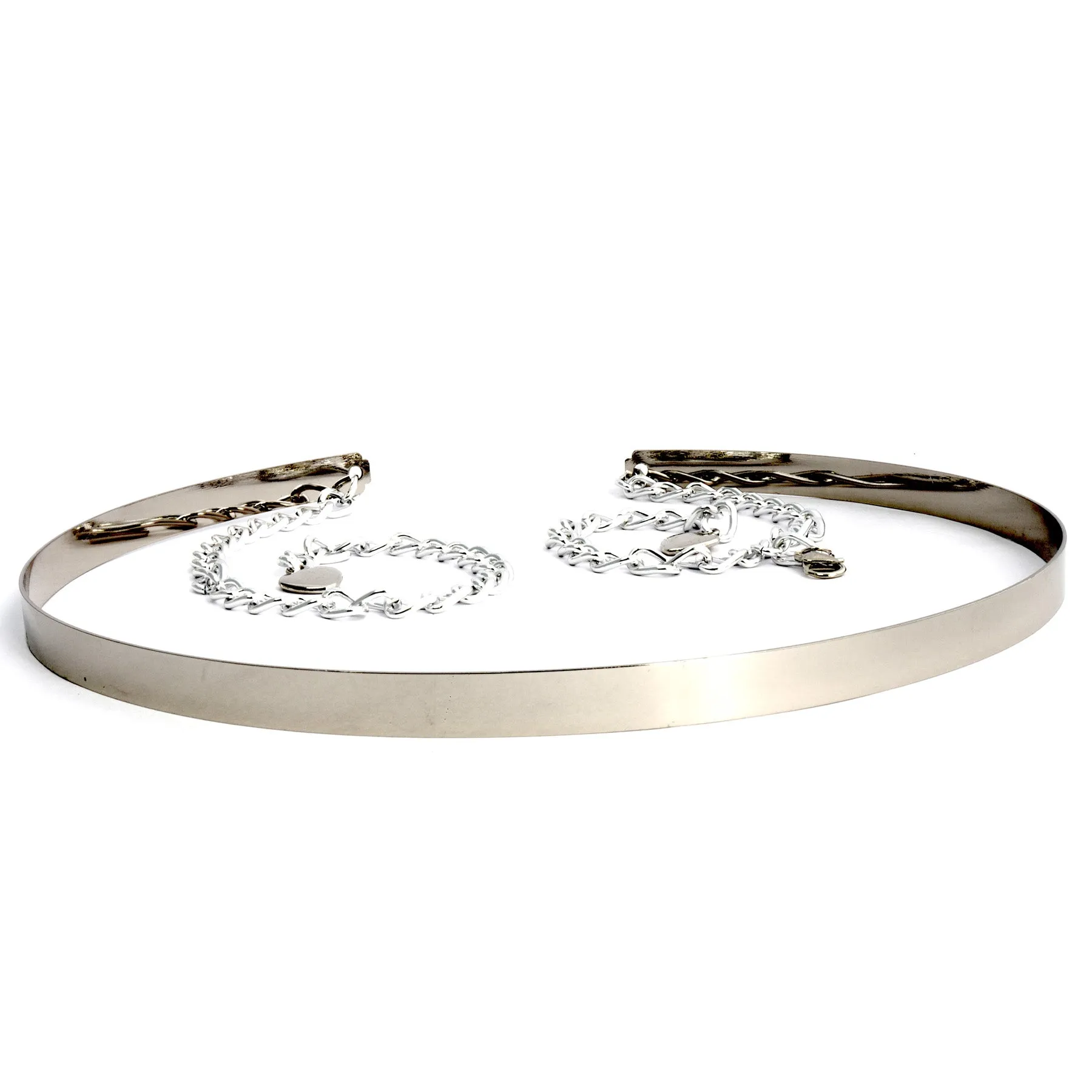 Silver Metallic Chain Belt