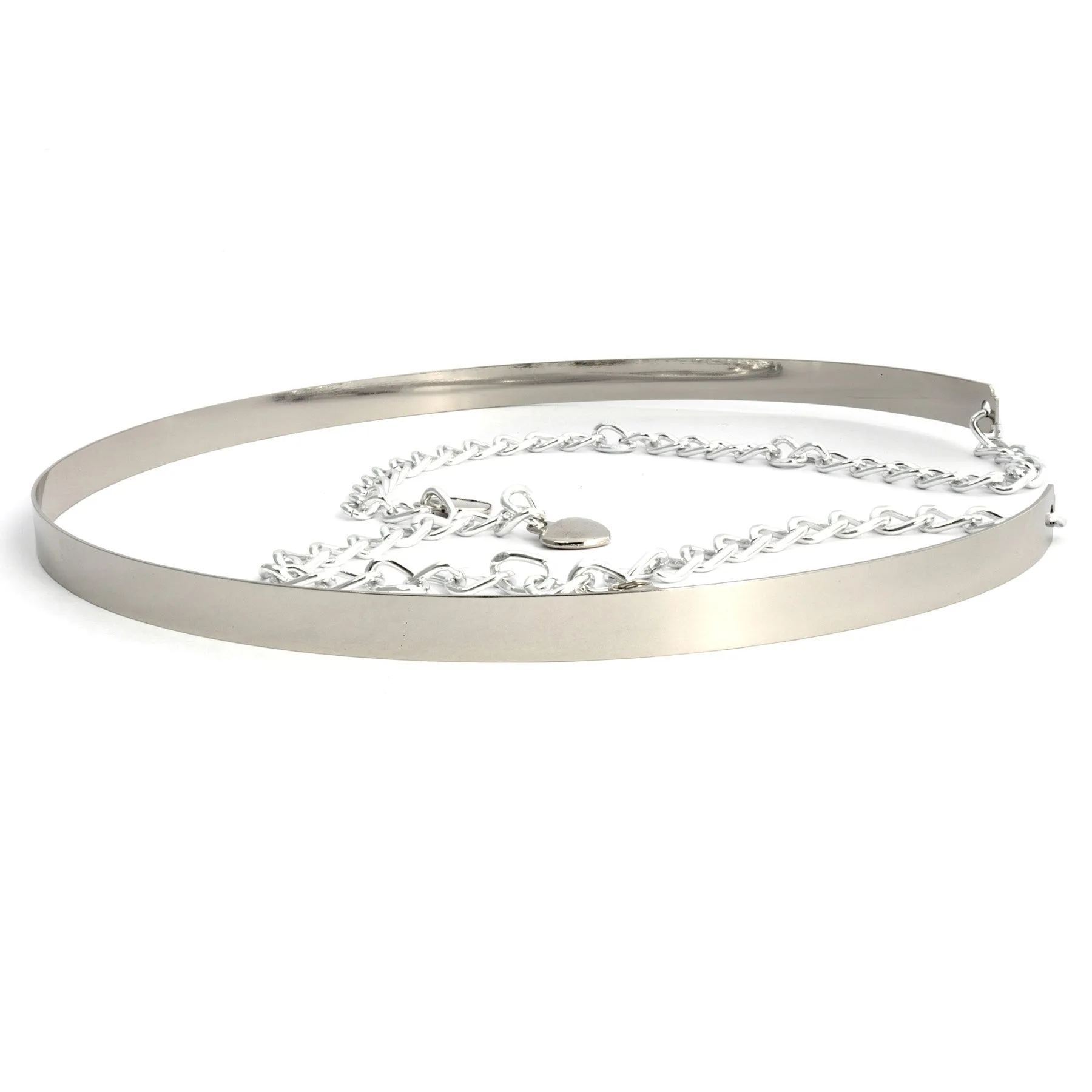 Silver Metallic Chain Belt