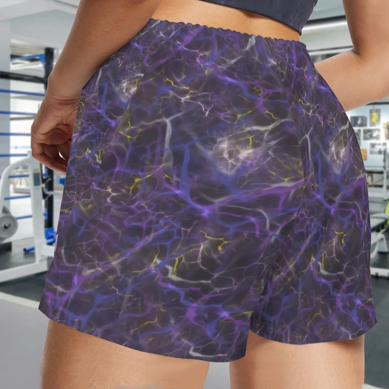 Stormy Purple Zip Pocket Shorts up to 5 XL (FWS)