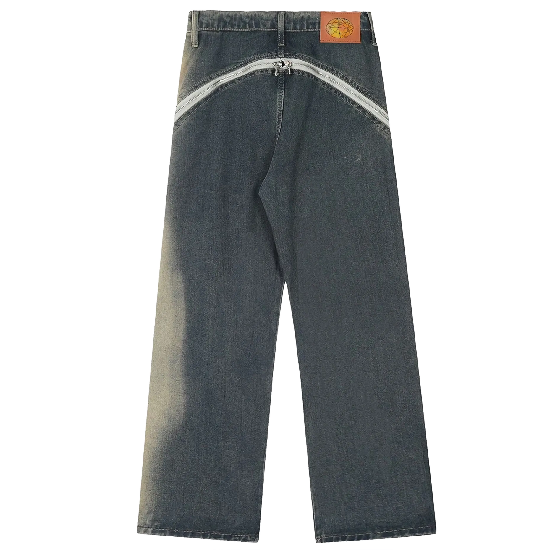 'Stride' Full Zip Stacked Denim Jeans