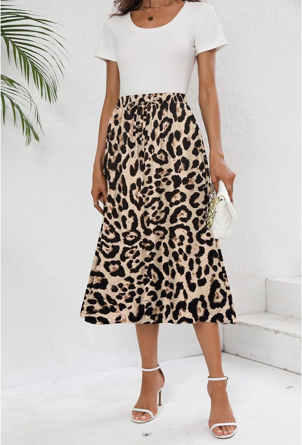 Summer Skirts with Pockets 2025 Boho Midi Length Skirt High Waisted Beach Cover Up for Women Trendy(S-2XL)