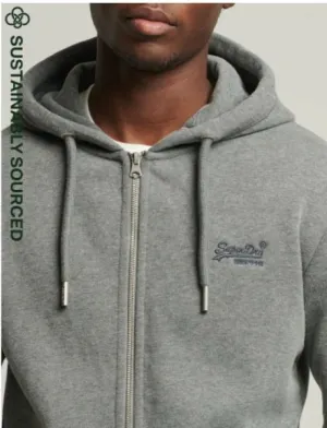Superdry Vintage Logo Zip Hood - Grey