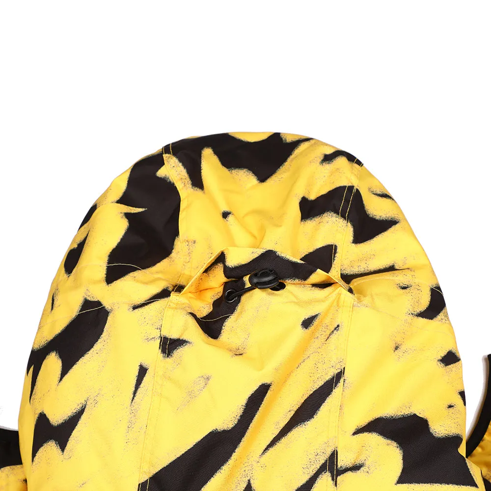 SWIRLING LOGO HOODIE WELLON PARKA YELLOW