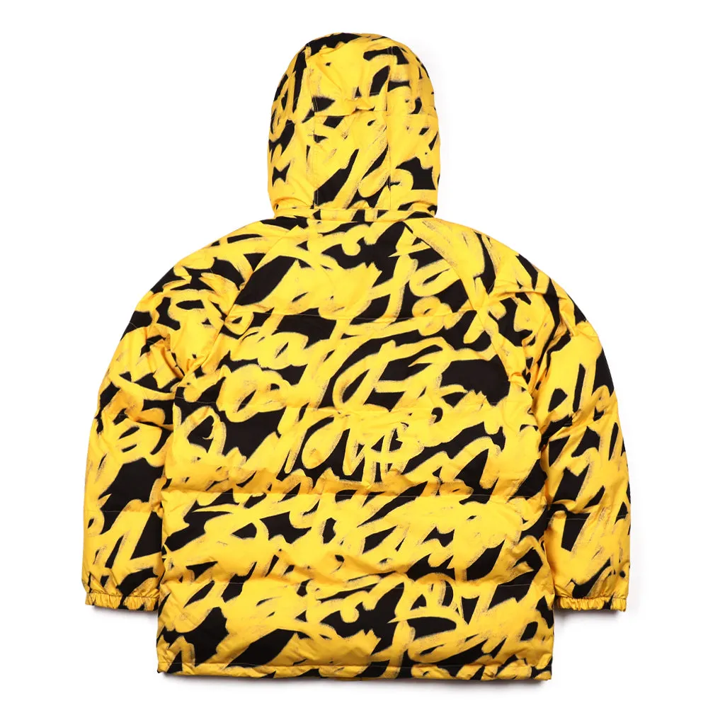 SWIRLING LOGO HOODIE WELLON PARKA YELLOW