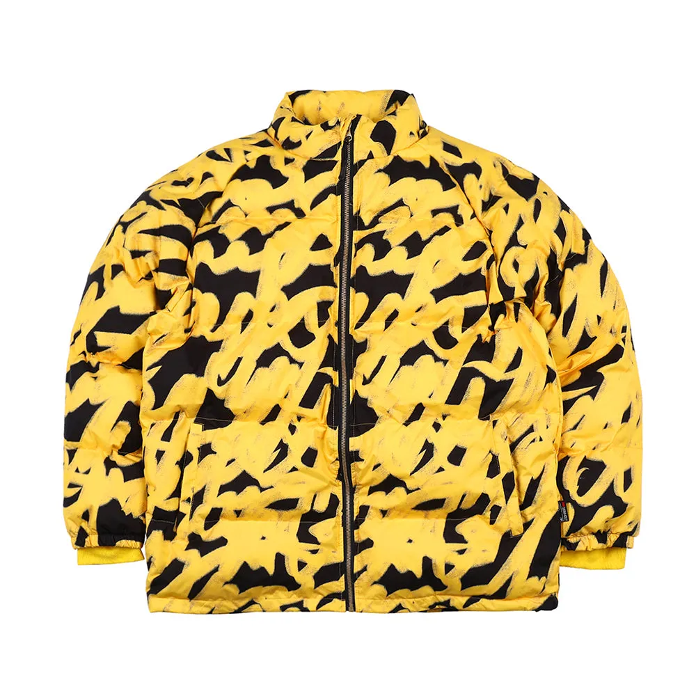 SWIRLING LOGO HOODIE WELLON PARKA YELLOW