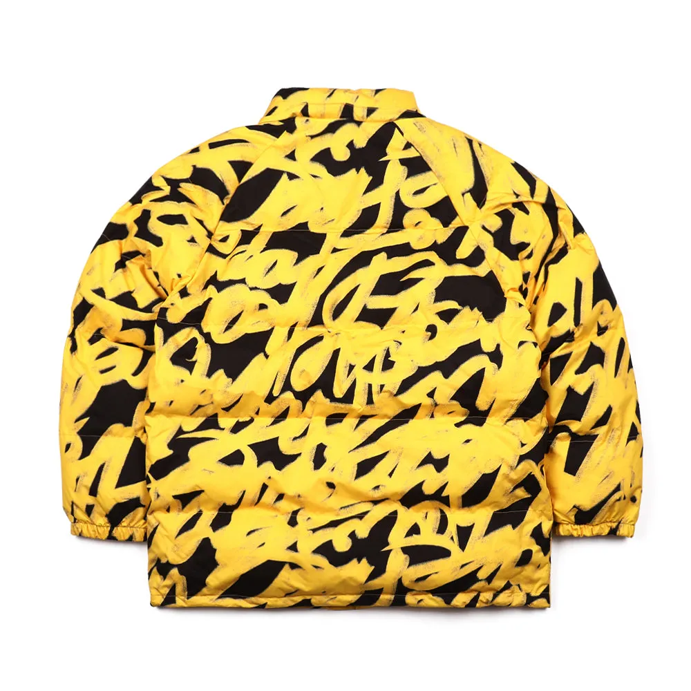 SWIRLING LOGO HOODIE WELLON PARKA YELLOW