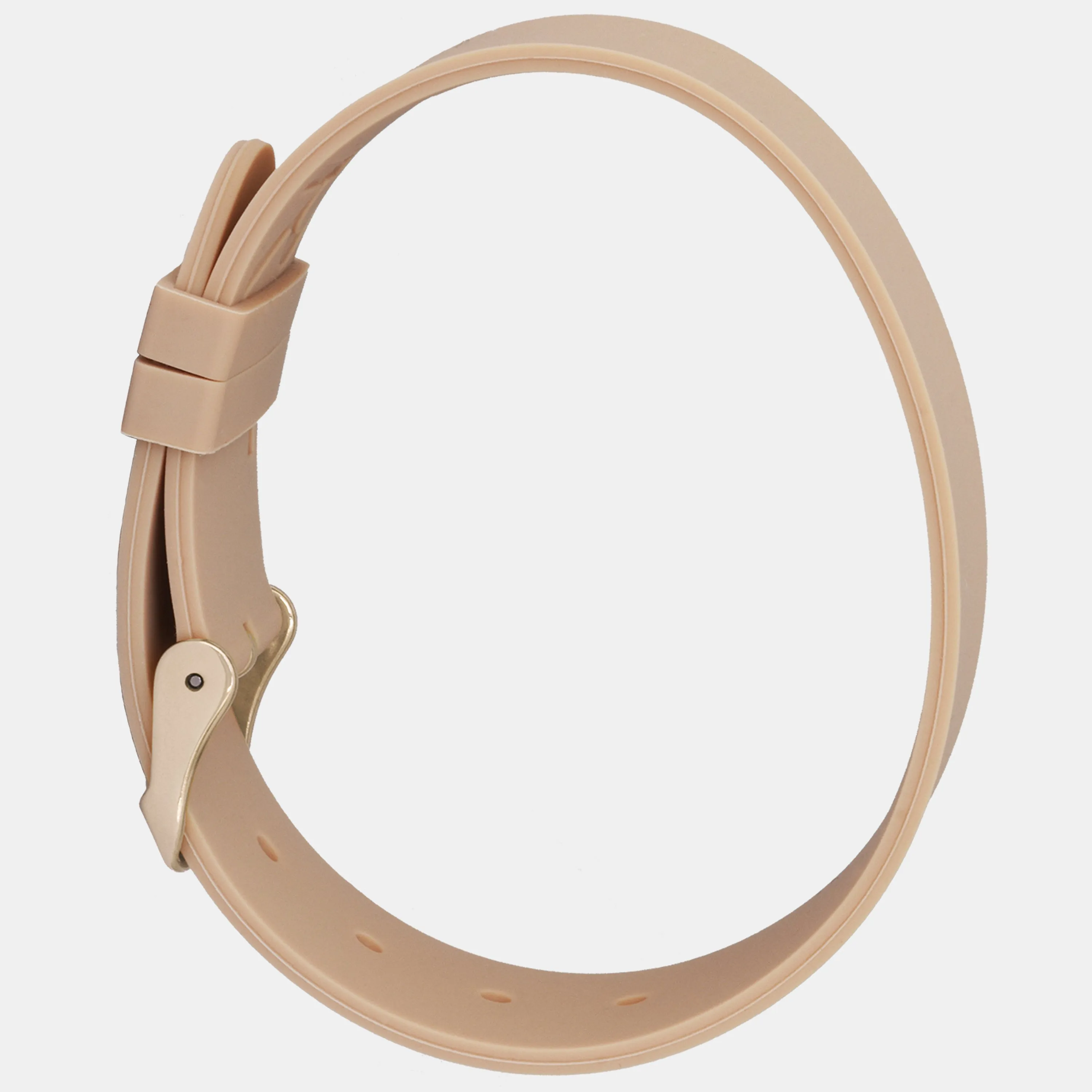 Tan Silicone Strap - Rose Gold Buckle