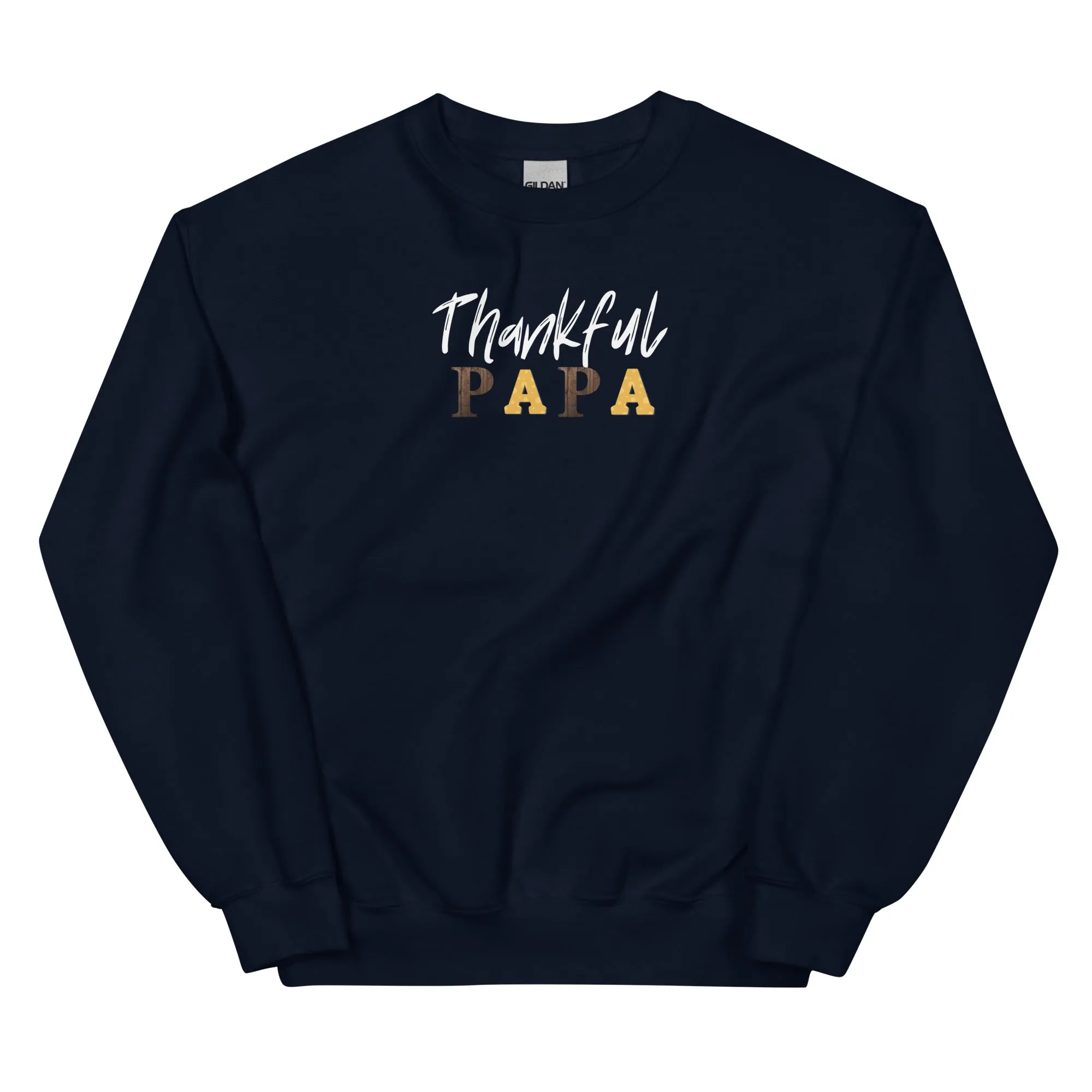Thankful Papa Sweatshirt, Fall Coffee Sweatshirt for Women, Vintage Thanksgiving Sweater, Fall Crewneck Pumpkin Heart Sweatshirt, Autumn