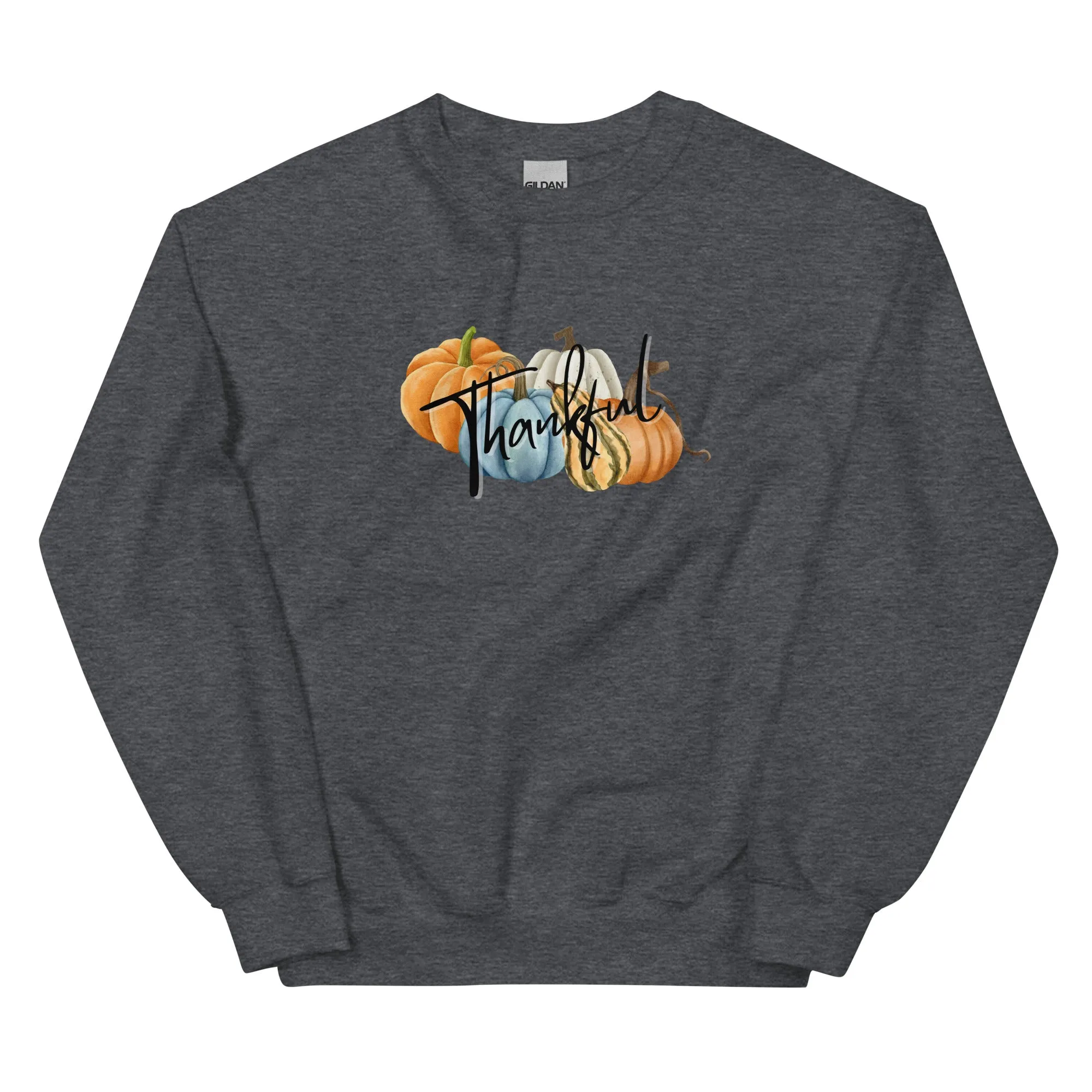 Thankful Pumpkin Sweatshirt, Fall Coffee Sweatshirt for Women, Vintage Thanksgiving Sweater, Fall Crewneck Pumpkin Heart Sweatshirt