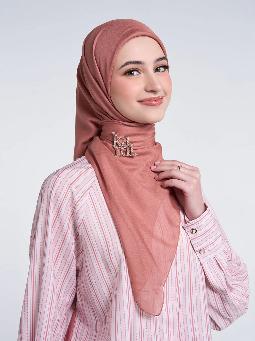 ULTRA PARIS SCARF PLAIN PRESSED ROSE