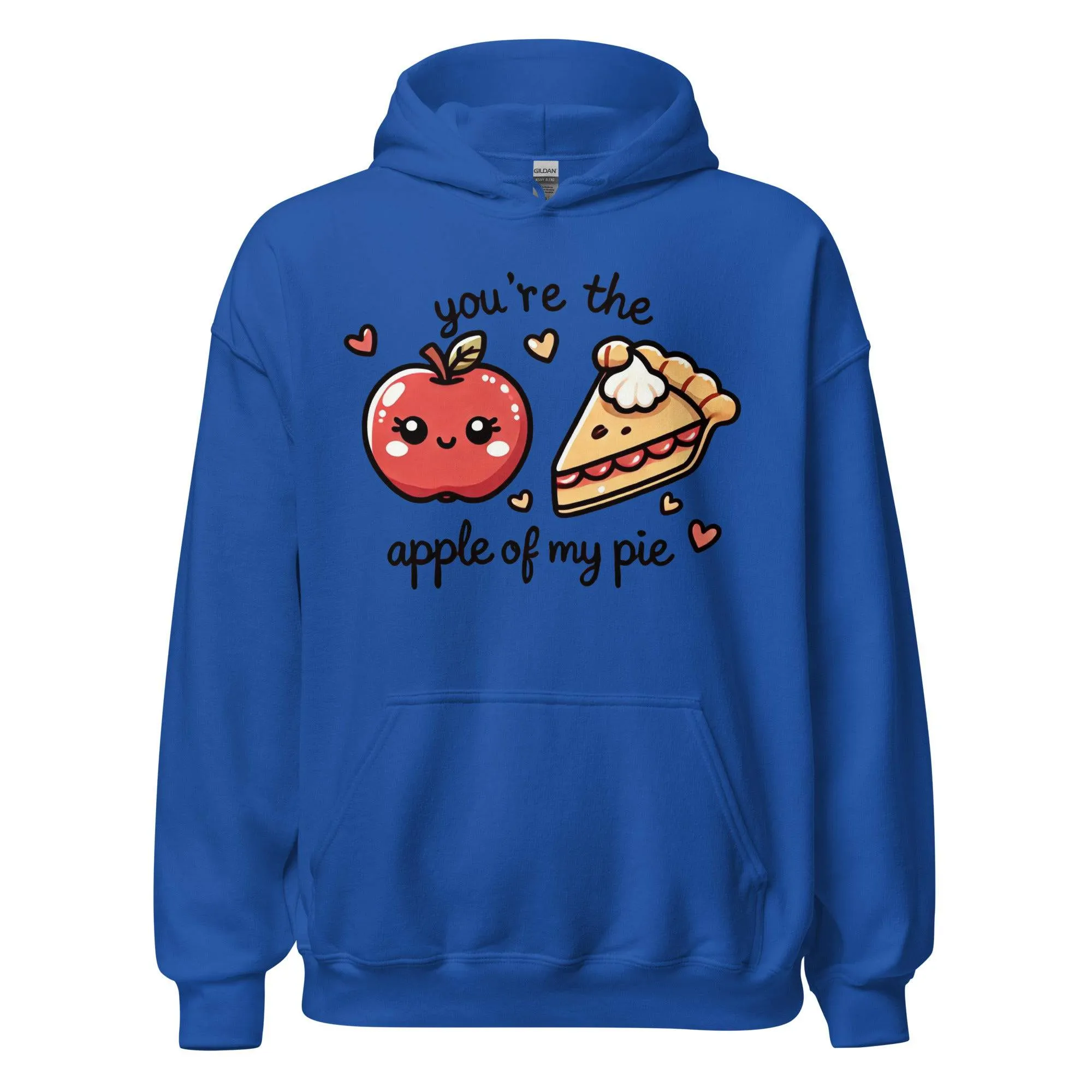 Unisex Fall Printed Hoodie – "You're The Apple Of My Pie" – Cozy Fall Hoodie for Apple Lovers"