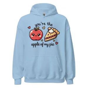 Unisex Fall Printed Hoodie – "You're The Apple Of My Pie" – Cozy Fall Hoodie for Apple Lovers"