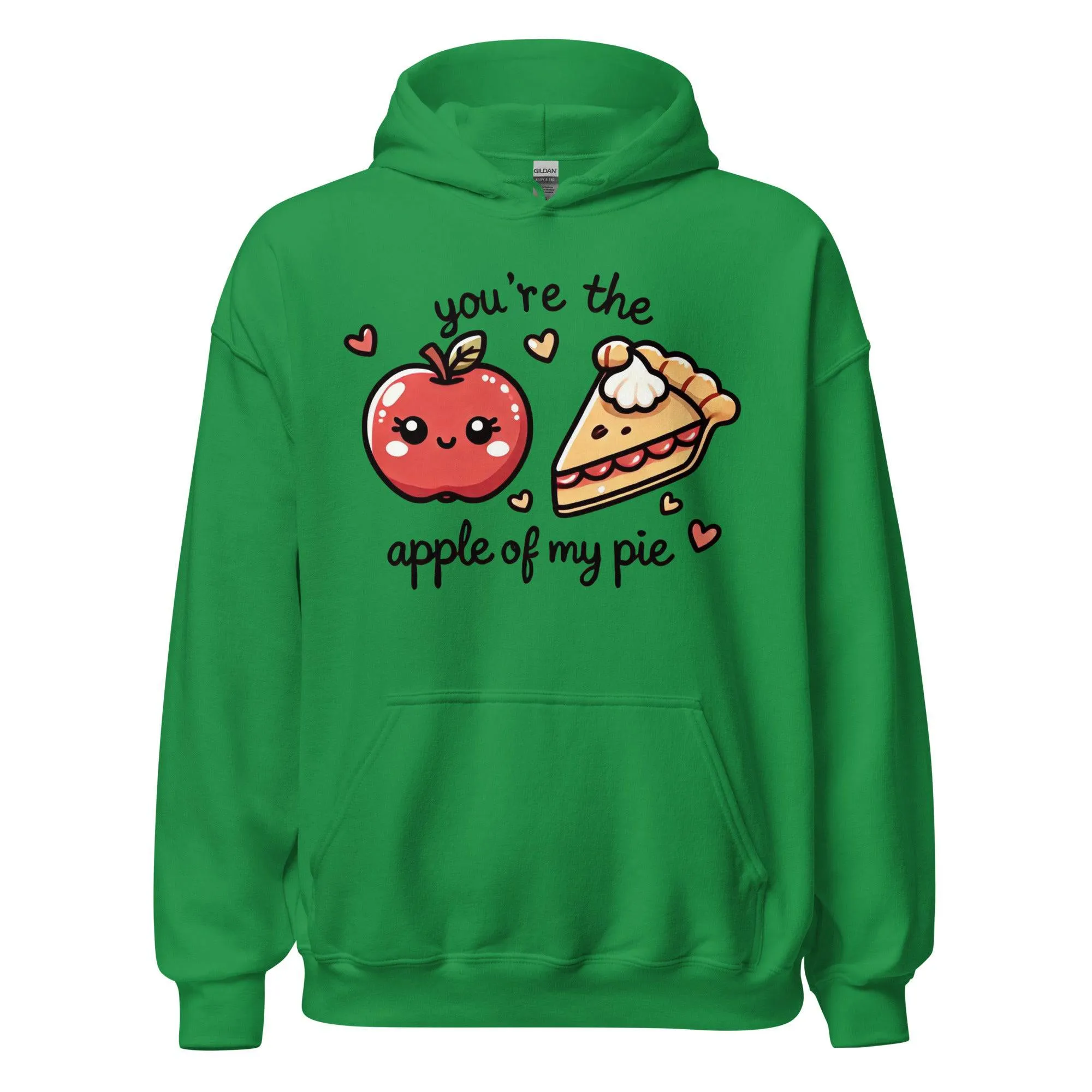 Unisex Fall Printed Hoodie – "You're The Apple Of My Pie" – Cozy Fall Hoodie for Apple Lovers"
