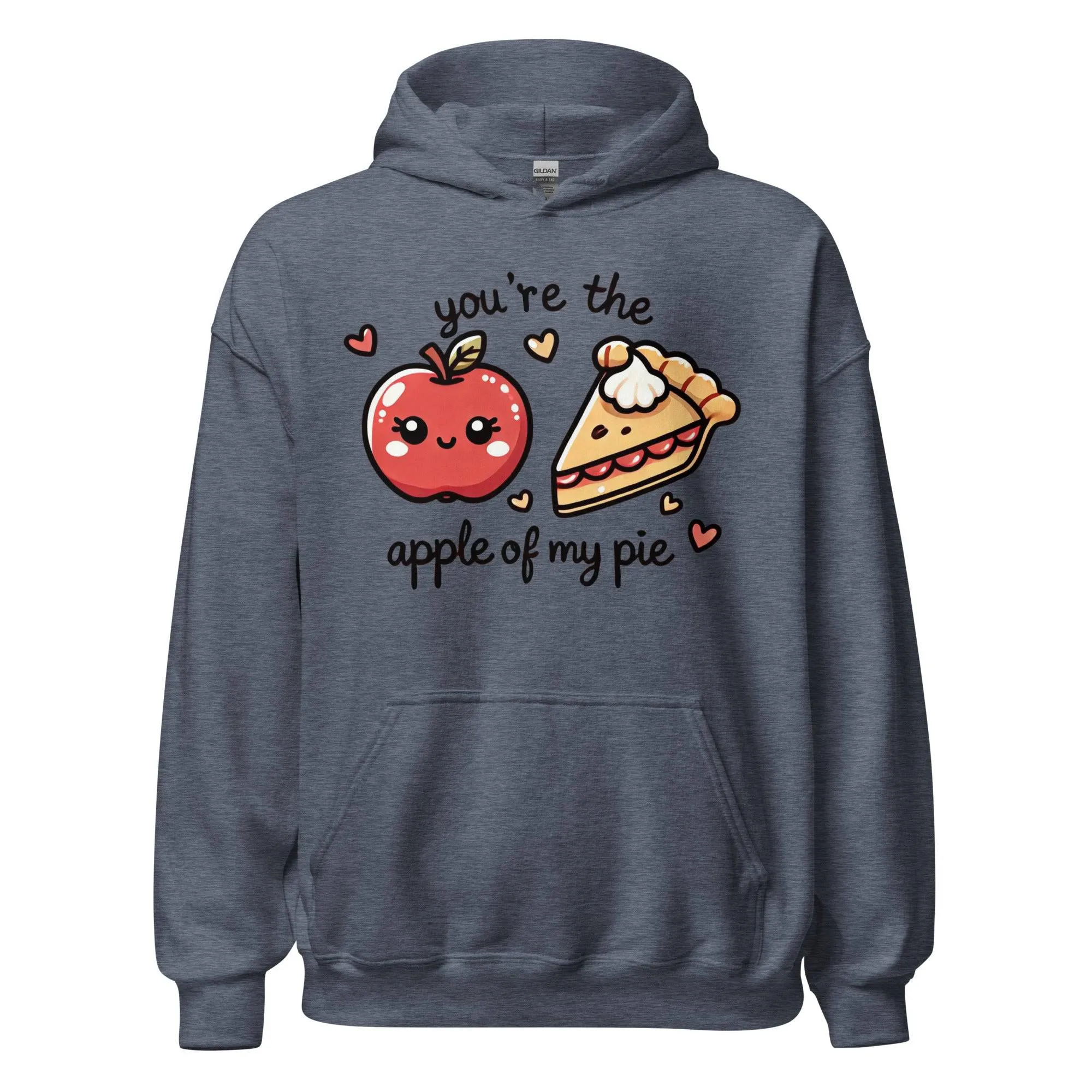 Unisex Fall Printed Hoodie – "You're The Apple Of My Pie" – Cozy Fall Hoodie for Apple Lovers"