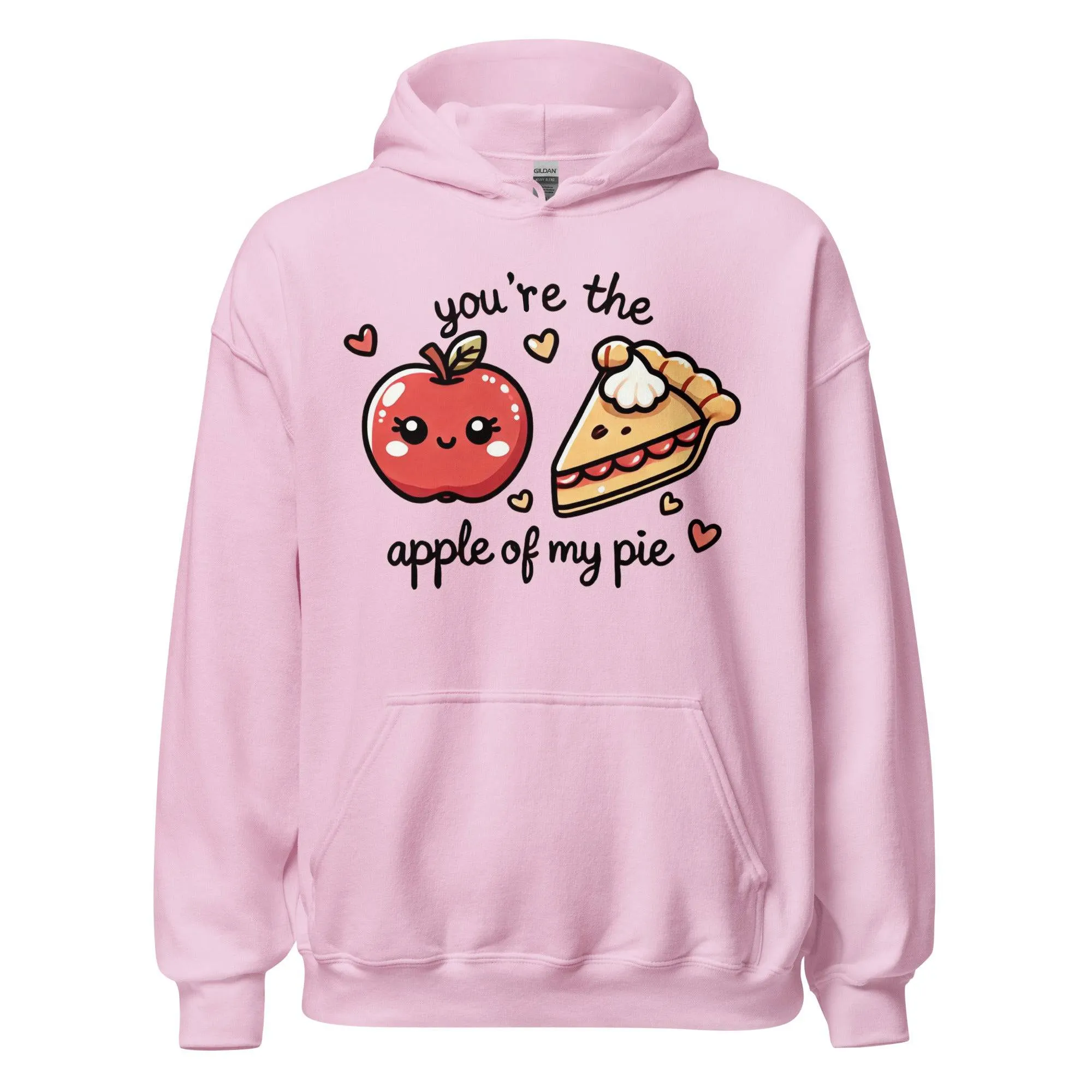 Unisex Fall Printed Hoodie – "You're The Apple Of My Pie" – Cozy Fall Hoodie for Apple Lovers"