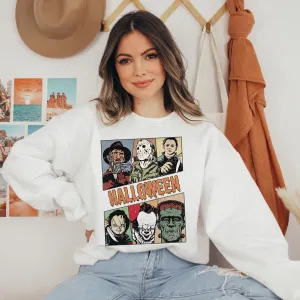 Vintage Horror Icons 'Thug Life' Sweatshirt - Bold Halloween Streetwear