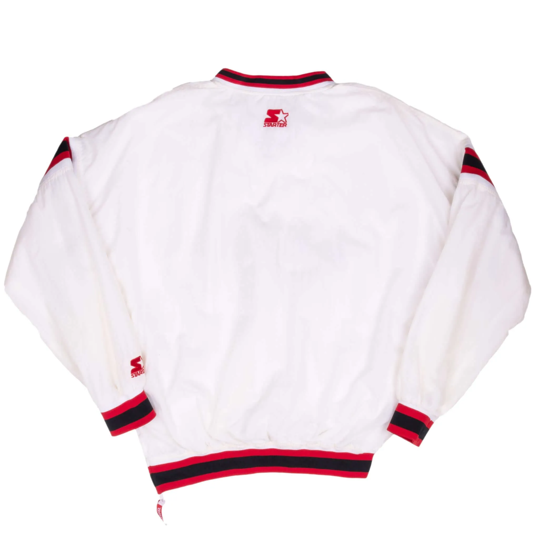 VINTAGE NCAA NEBRASKA HUSKERS WHITE PULLOVER WINDBREAKER JACKET 1990S 2XL