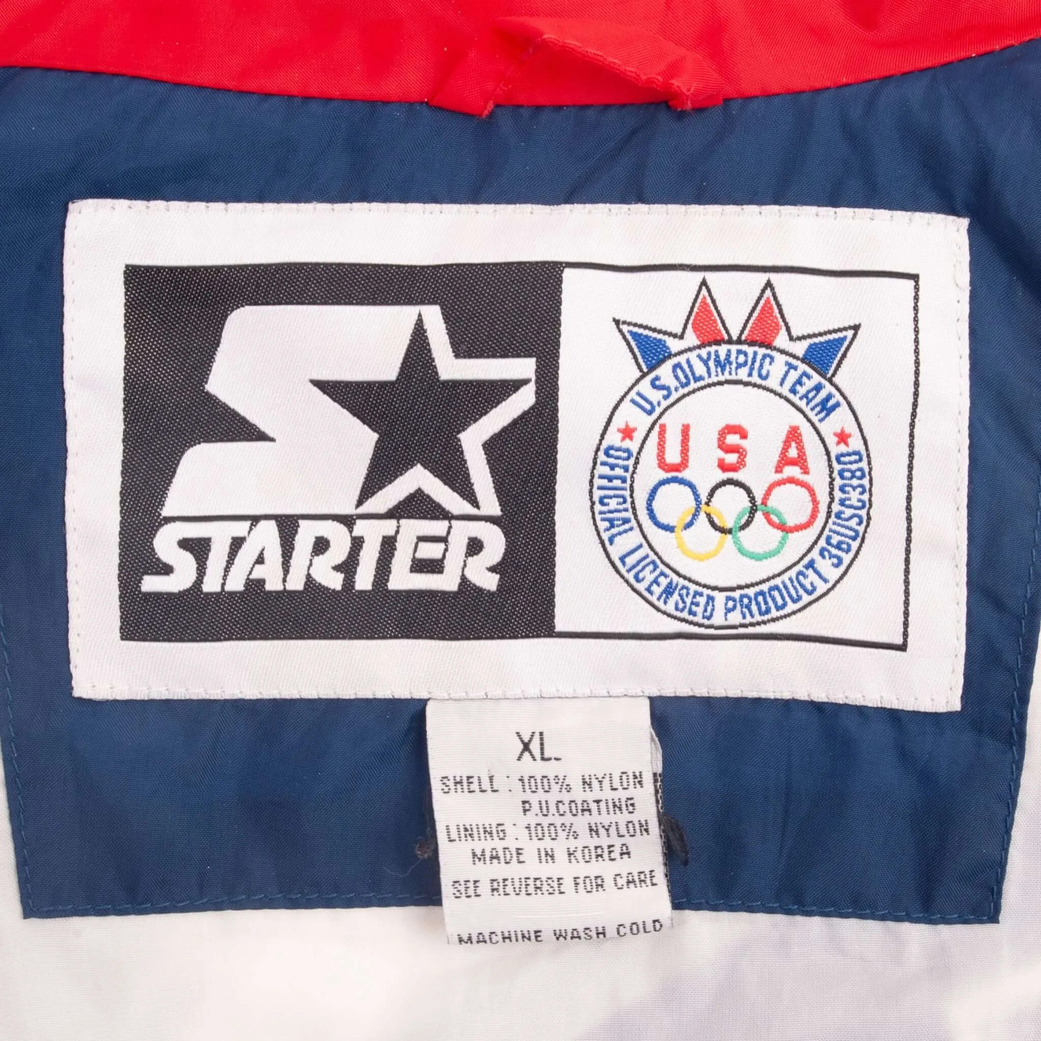VINTAGE TEAM USA 1990S OLYMPICS STARTER WINDBREAKER JACKET SIZE XL