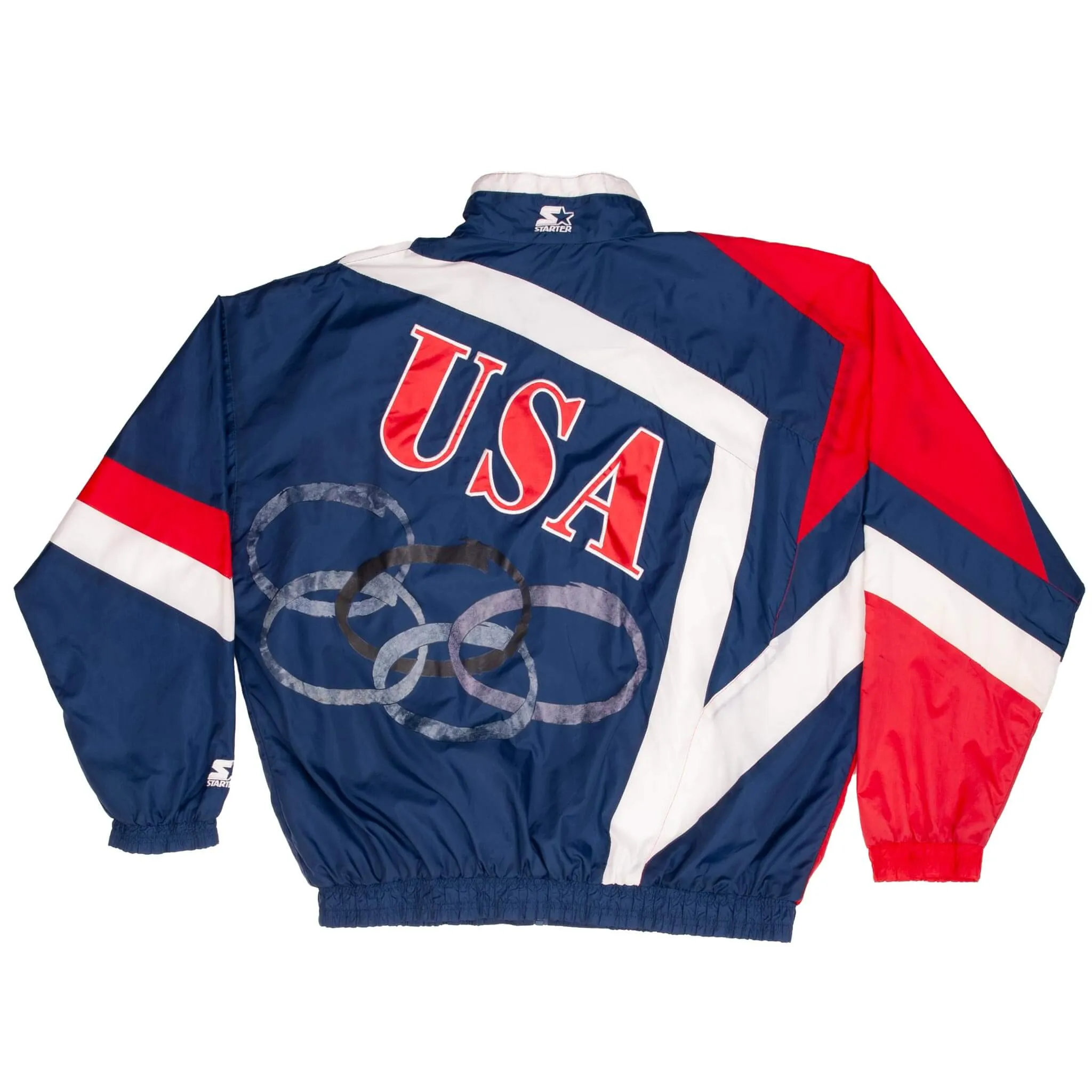 VINTAGE TEAM USA 1990S OLYMPICS STARTER WINDBREAKER JACKET SIZE XL