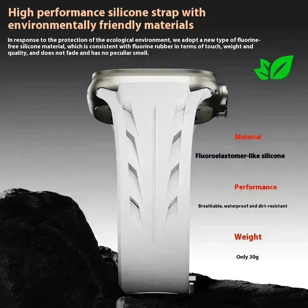 Watch Class Fluororubber Silicone Watch  Strap