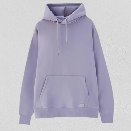 Winter Purple Plain Hoodie