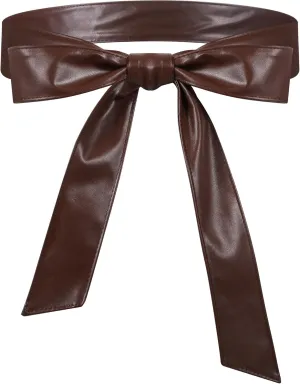 Women Leather Wrap Belt Obi Waist Fashion Tie Belt PU Sash for Dress Coat 1.85 Wide