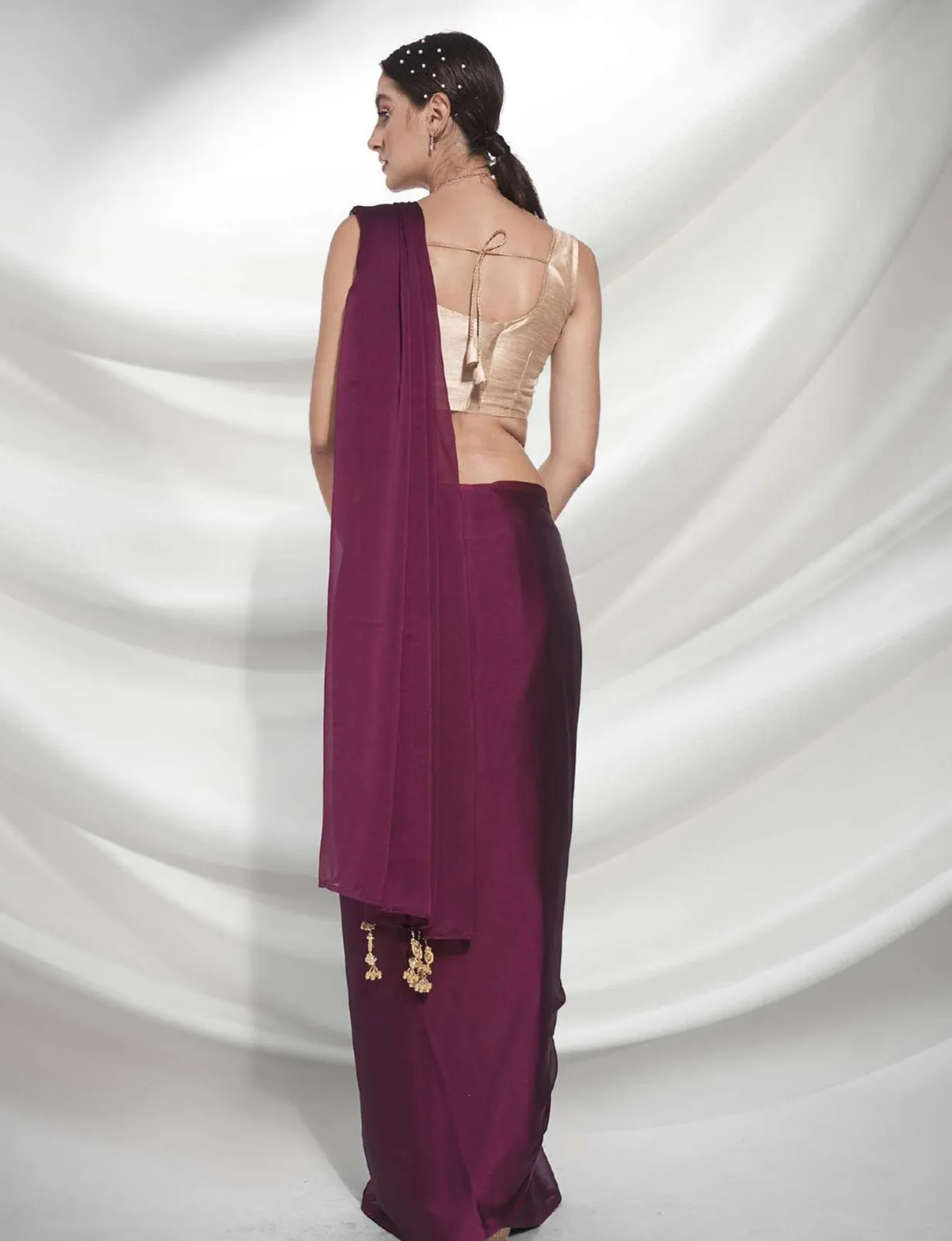 Women Party Wear Plain Dark Pink Colour Rangoli Silk Saree Collection