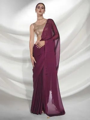 Women Party Wear Plain Dark Pink Colour Rangoli Silk Saree Collection